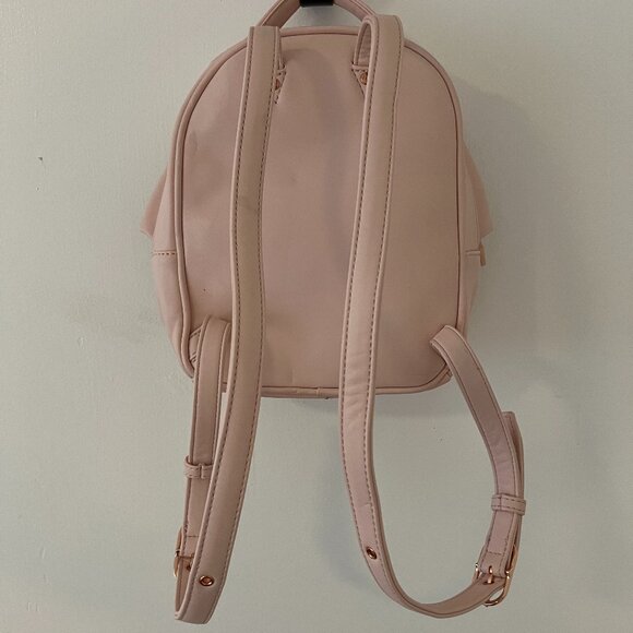 Matt & Nat Light Pink Mini Vegan Leather Backpack display picture 1